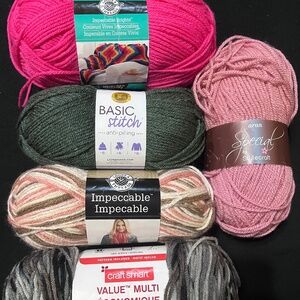 Various brands yarn bundle - Impeccable, Stylecraft, Basic Stitch, Craft Smart